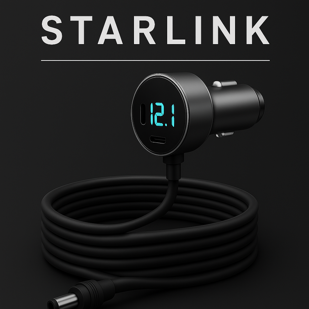 Cabo Starlink 3 em 1 com voltímetro 2M